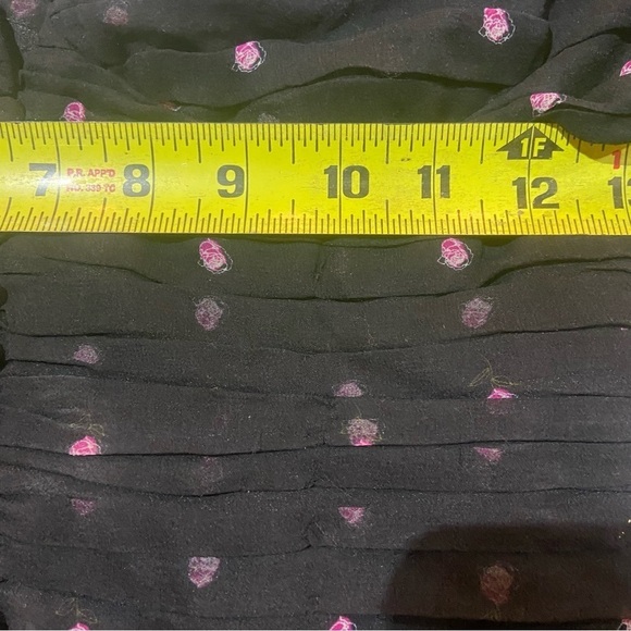 Retrofete Calla Dress Sz S NEW Rose Print Silk Button Front - Picture 6 of 9